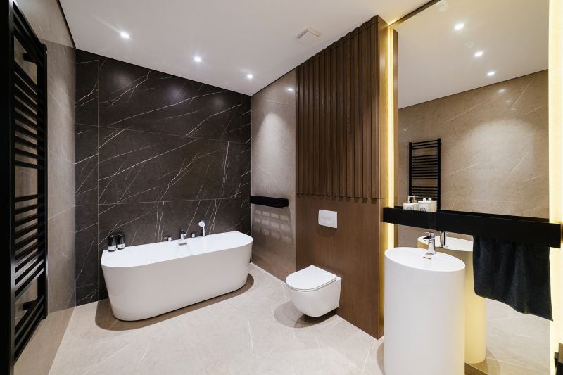 Elegant Bathroom with Ambient Lighting